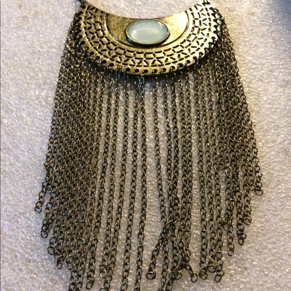 Vintage brass chain necklace